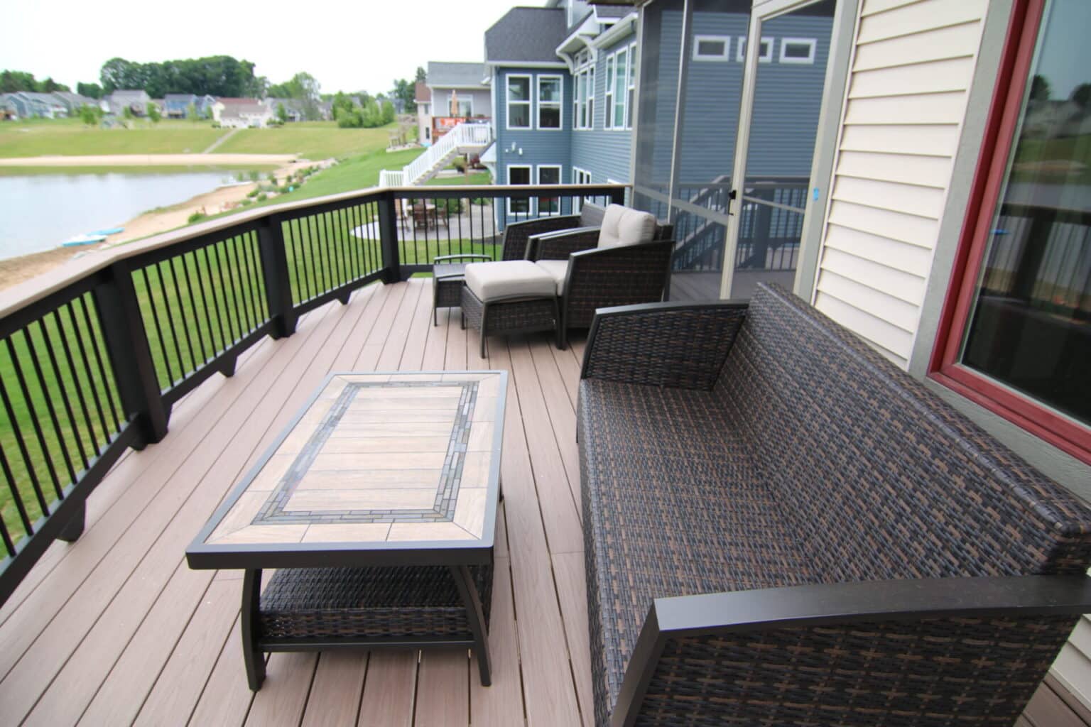One of Precision's composite deck designs in greater Grand Rapids