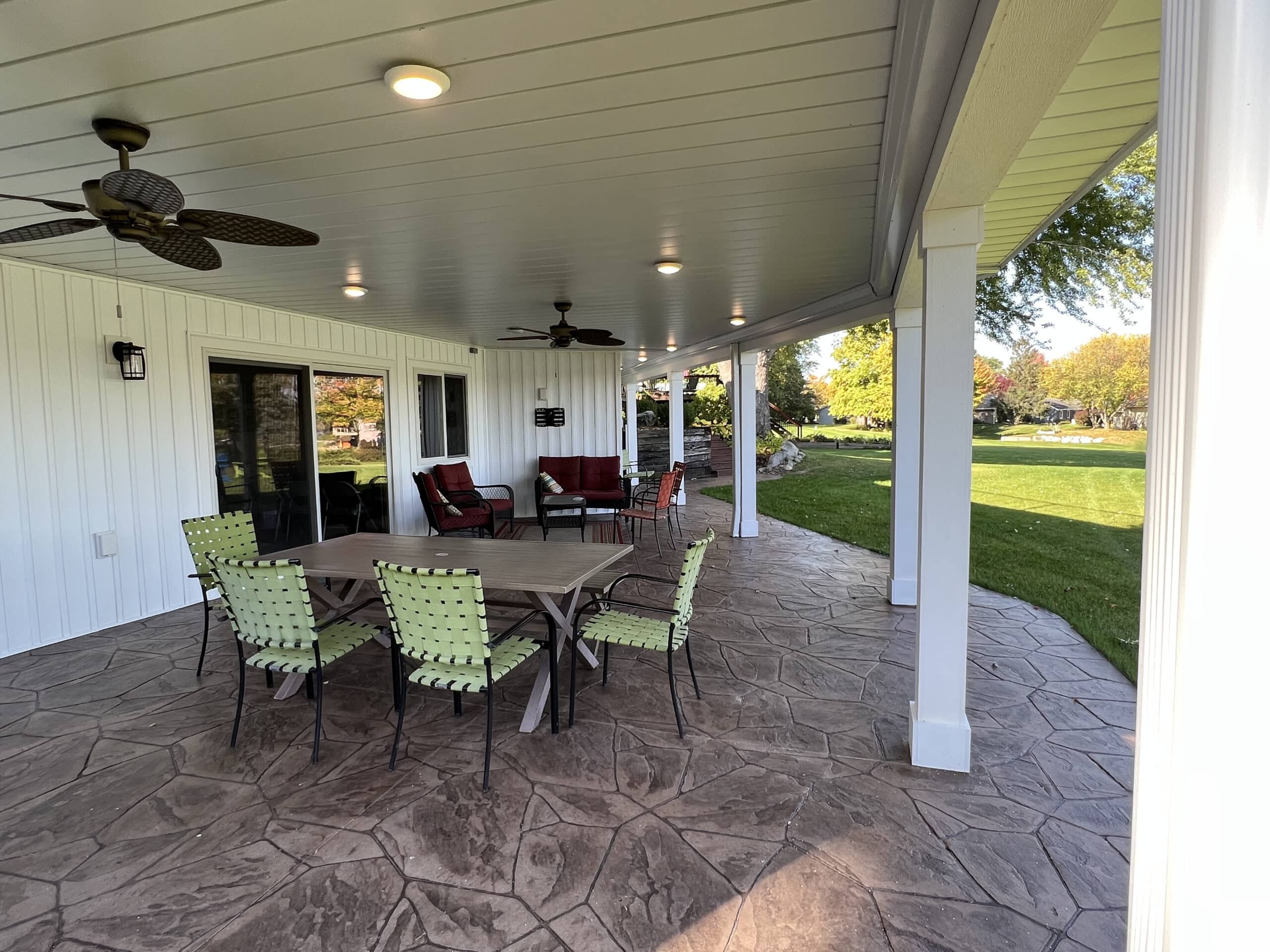 patios under deck ideas - under deck patio with ceiling