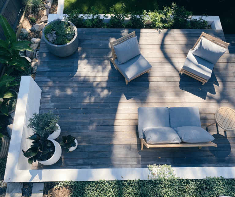 Patio landscaping will help the look of your deck.