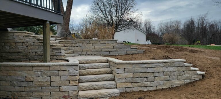 Before you start any outdoor project, you should know the cost of remodeling and how it impacts your budget. Stone landscaping leads to a sloped backyard.