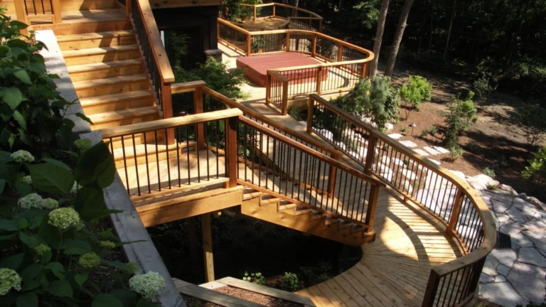 A serene picture capturing an oak deck basking in the warm sunlight. The natural beauty of the deck is accentuated by the golden rays of light. As for the keyword, 'does composite decking expand and contract,' this image invites contemplation on the topic. Composite decking, known for its durability and low maintenance, may undergo slight expansion and contraction due to changes in temperature and moisture levels. The picture of this oak deck encourages further exploration into the characteristics and behavior of composite decking materials, providing a visually appealing context for discussing their expansion and contraction properties.
