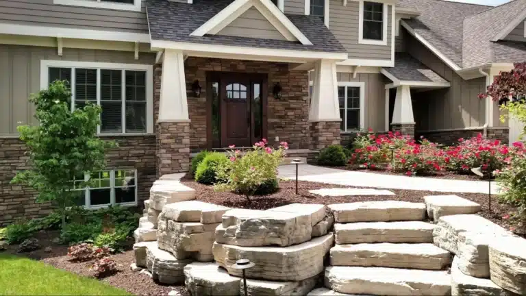 landscaping stone steps - Custom Patio and Pavers builders and contractor - Grand Rapids, MI