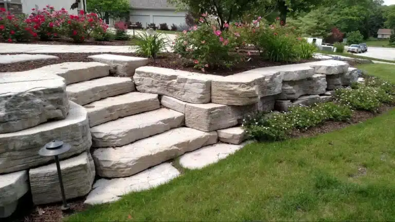 Stone steps - Patio Builders in Michigan