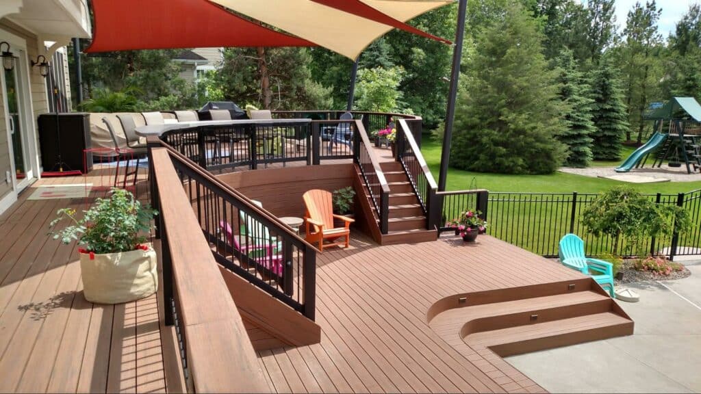High-quality composite decking from brands like Trex and TimberTech