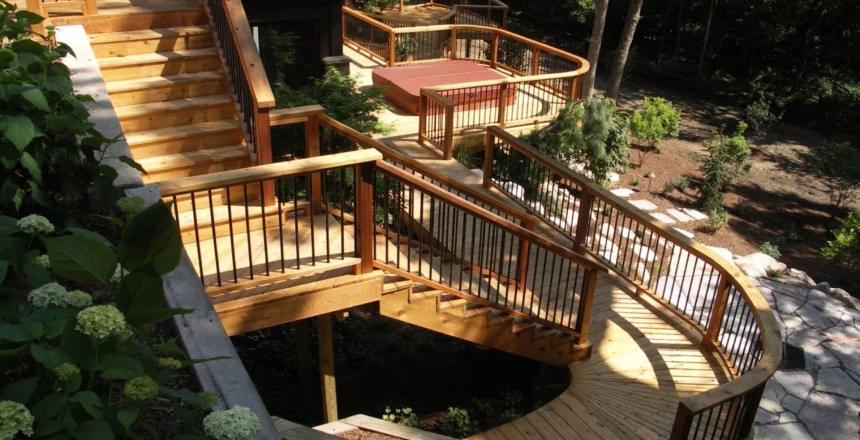 A serene picture capturing an oak deck basking in the warm sunlight. The natural beauty of the deck is accentuated by the golden rays of light. As for the keyword, 'does composite decking expand and contract,' this image invites contemplation on the topic. Composite decking, known for its durability and low maintenance, may undergo slight expansion and contraction due to changes in temperature and moisture levels. The picture of this oak deck encourages further exploration into the characteristics and behavior of composite decking materials, providing a visually appealing context for discussing their expansion and contraction properties.